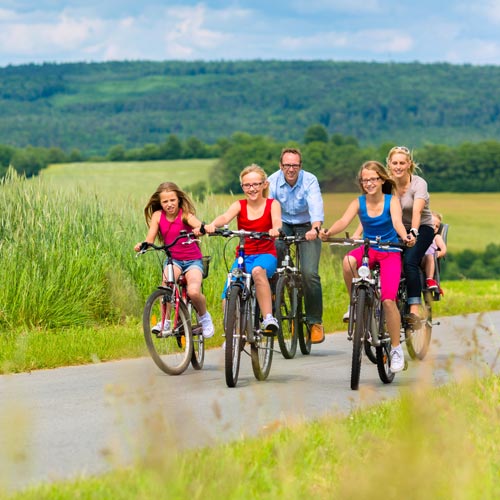 Fahrradtour mit der Familie